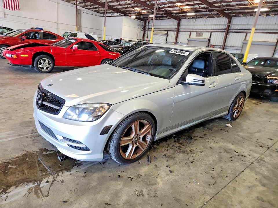 2011 Mercedes-benz C class VIN WDDGF8BB4BR140485 COPART salvage auction — WATER/FLOOD, FL - CERT OF TITLE-SLVG REBLD FLOOD, sold $525 on 2026-07-13 (photo 1)