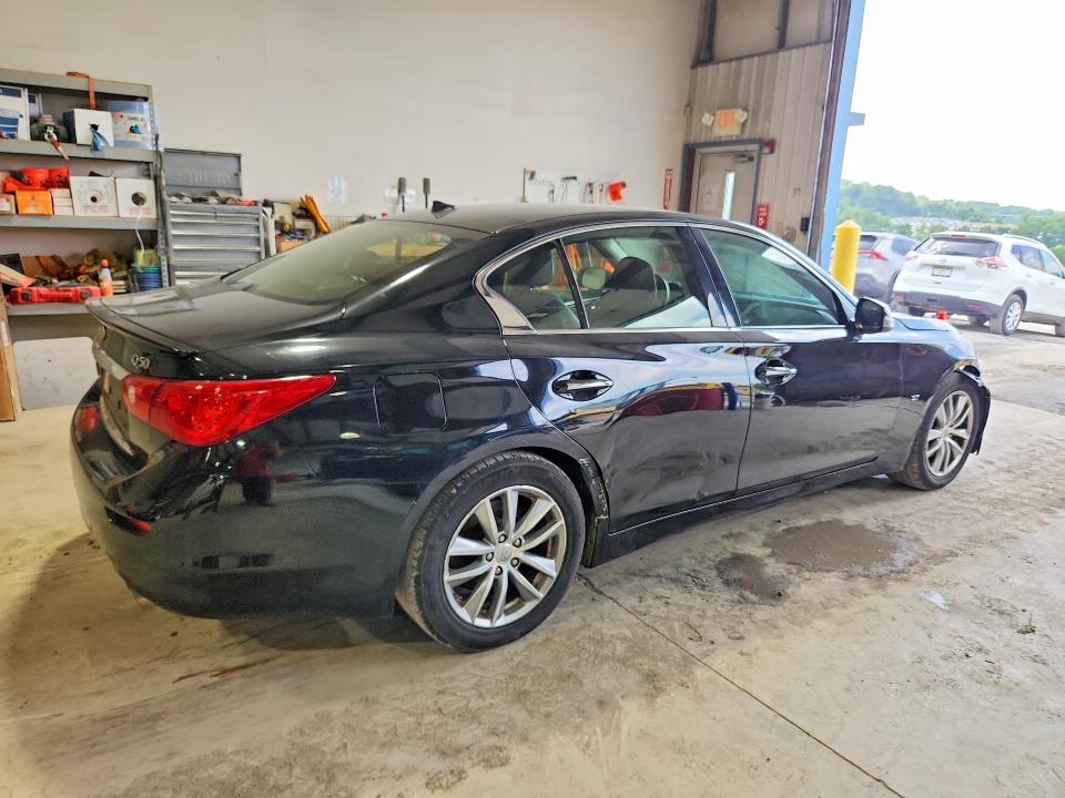 2014 Infiniti Q50 VIN JN1BV7APXEM671631 COPART salvage auction — FRONT END, Pa - Certificate Of Salvage, sold $2,800 on 2026-07-10 (photo 3)