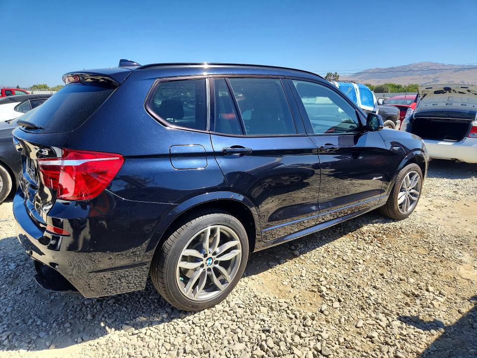 2016 BMW X3 VIN 5UXWX7C50G0R16756 COPART salvage auction — REAR END, CA - SALVAGE CERTIFICATE, sold $4,300 on 2026-07-30 (photo 3)