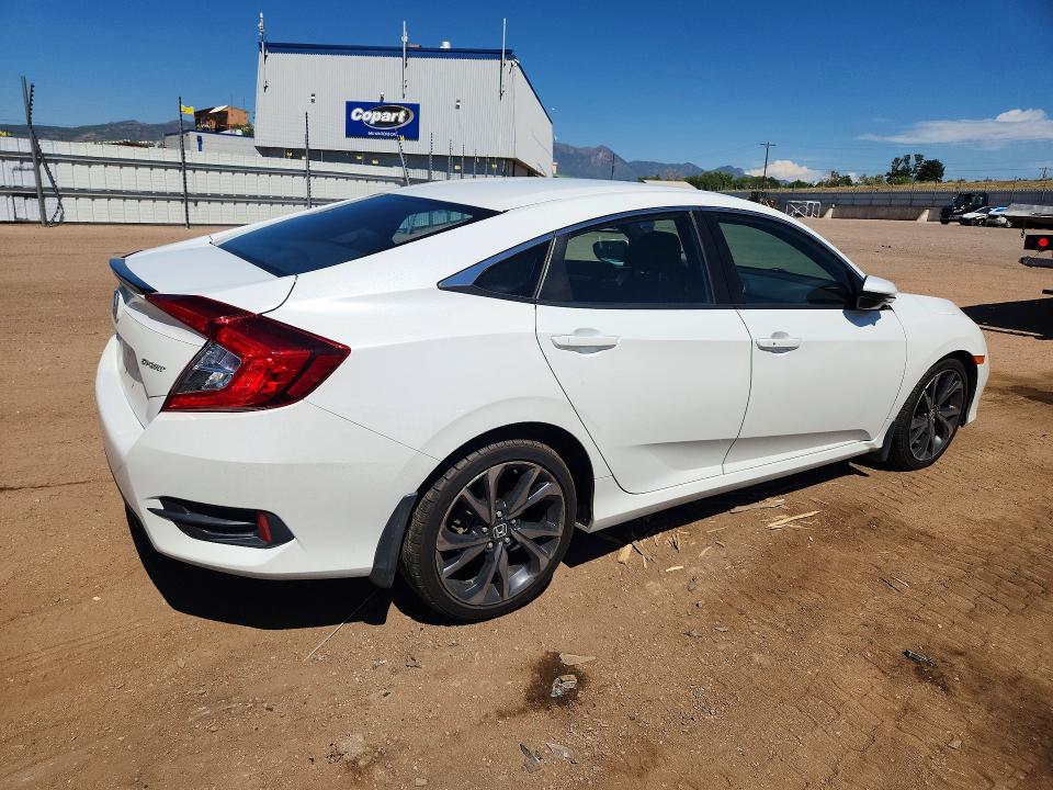 2020 Honda Civic VIN 2HGFC2F88LH520667 COPART salvage auction — HAIL, Nc - Salvage Certificate Of Title, sold $8,500 on 2026-08-19 (photo 3)