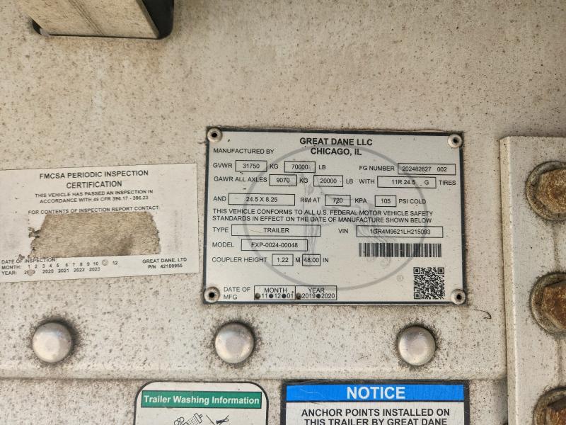 2020 Grea Flatbedtrl VIN 1GR4M9621LH215093 COPART salvage auction — SIDE, KY - CERT OF TITLE-SALVAGE, sold $11,100 on 2026-09-03 (photo 8)