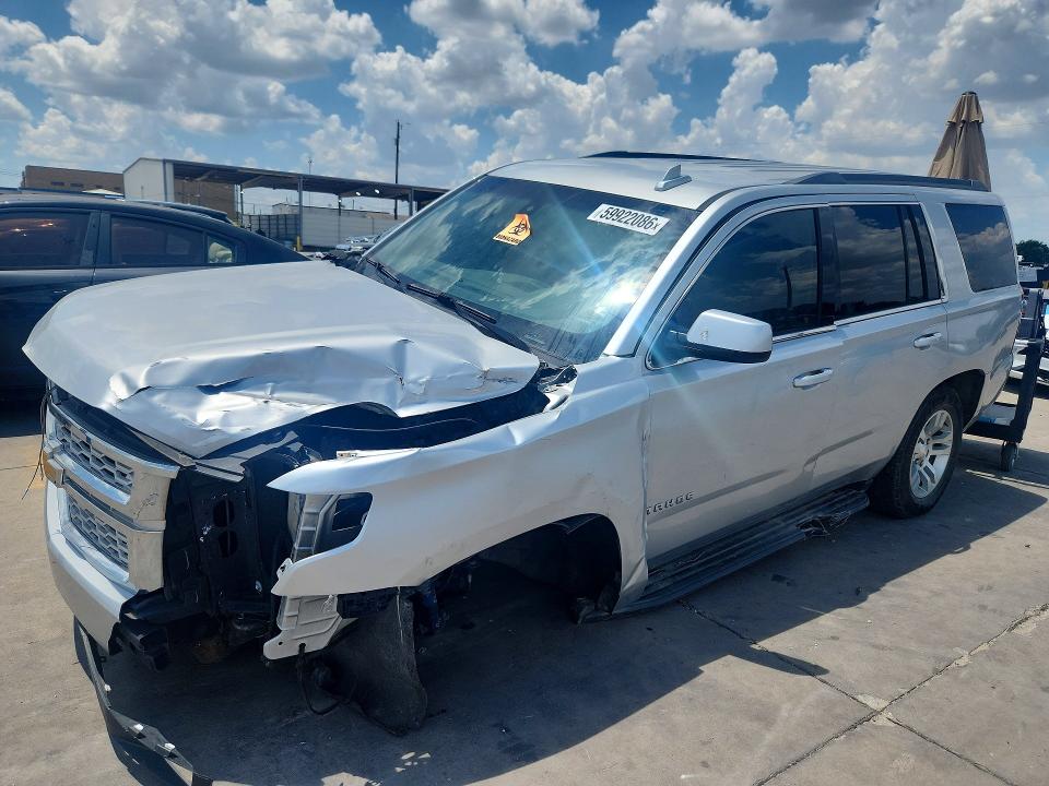 2019 Chevrolet Tahoe VIN 1GNSCAKC1KR157555 COPART salvage auction — FRONT END, Tx - Certificate Of Title (P), sold $1,750 on 2026-07-09 (photo 1)