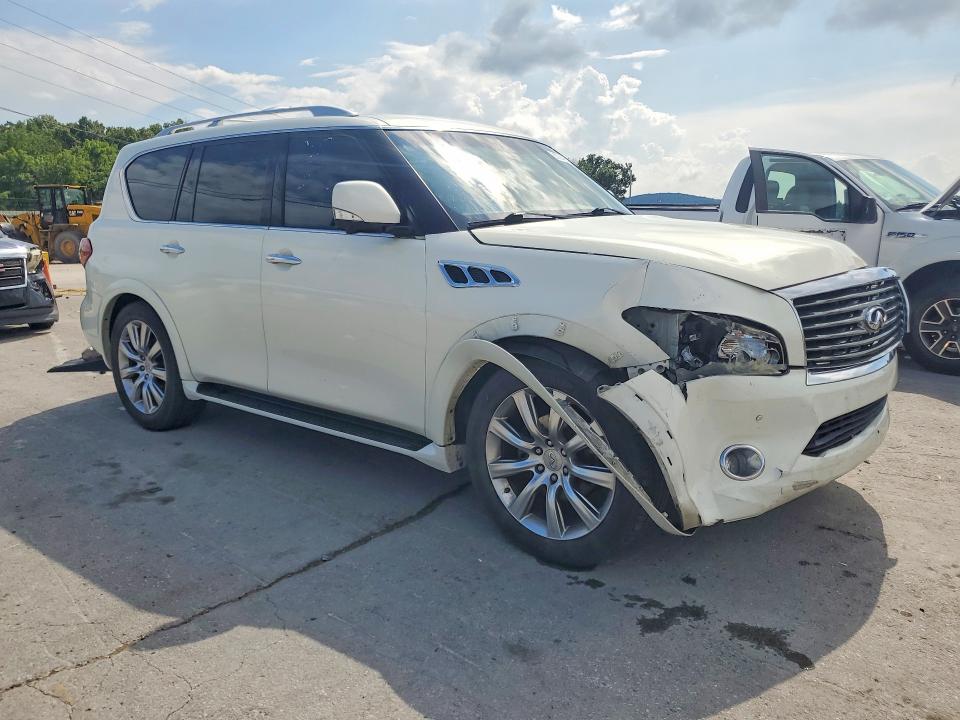 2012 Infiniti Qx56 VIN JN8AZ2NF1C9517718 COPART salvage auction — FRONT END, TN - SALVAGE CERTIFICATE (P), sold $1,200 on 2026-07-22 (photo 4)