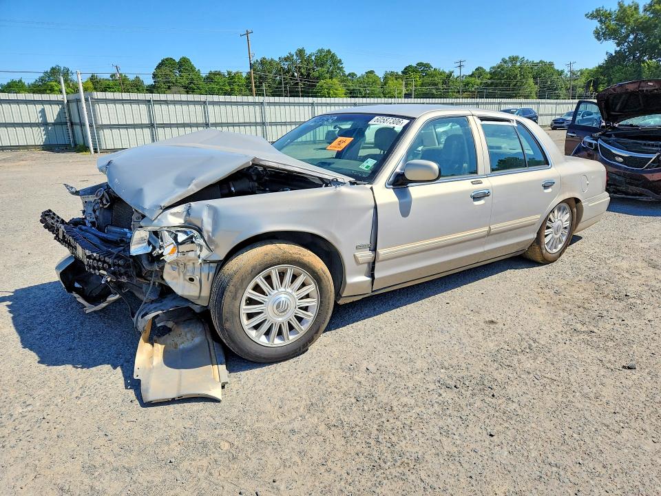 2010 Mercury Grand marquis VIN 2MEBM7FV3AX612512 COPART salvage auction — FRONT END, LA - CERT OF TITLE-SALVAGE, sold $10 on 2026-07-23 (photo 1)