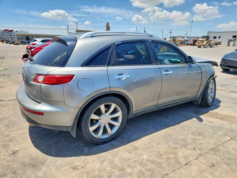 2004 Infiniti Fx35 VIN JNRAS08U74X108425 COPART salvage auction — FRONT END, TX - SALVAGE VEHICLE TITLE (P), sold $200 on 2026-07-13 (photo 3)