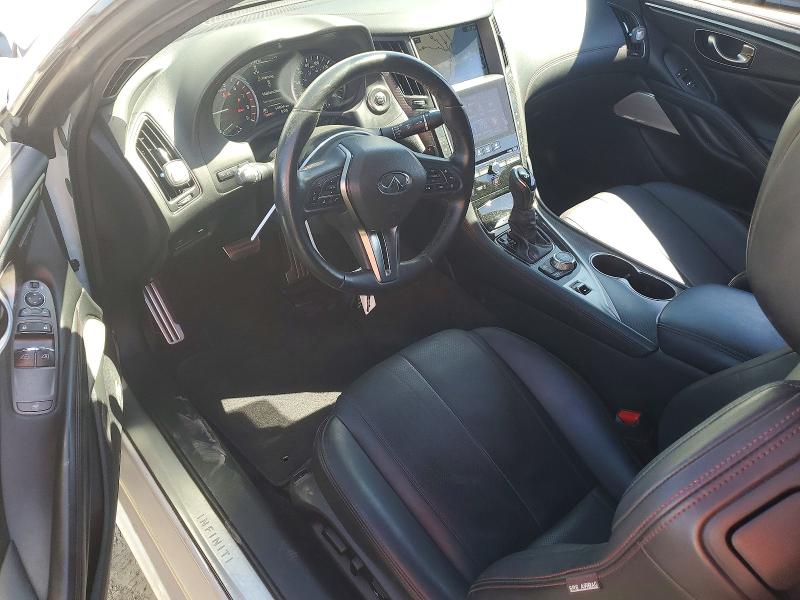 2021 Infiniti Q60 VIN JN1FV7LK1MM530013 COPART salvage auction — FRONT END, Ca - Salvage Certificate, sold $9,600 on 2026-08-20 (photo 8)
