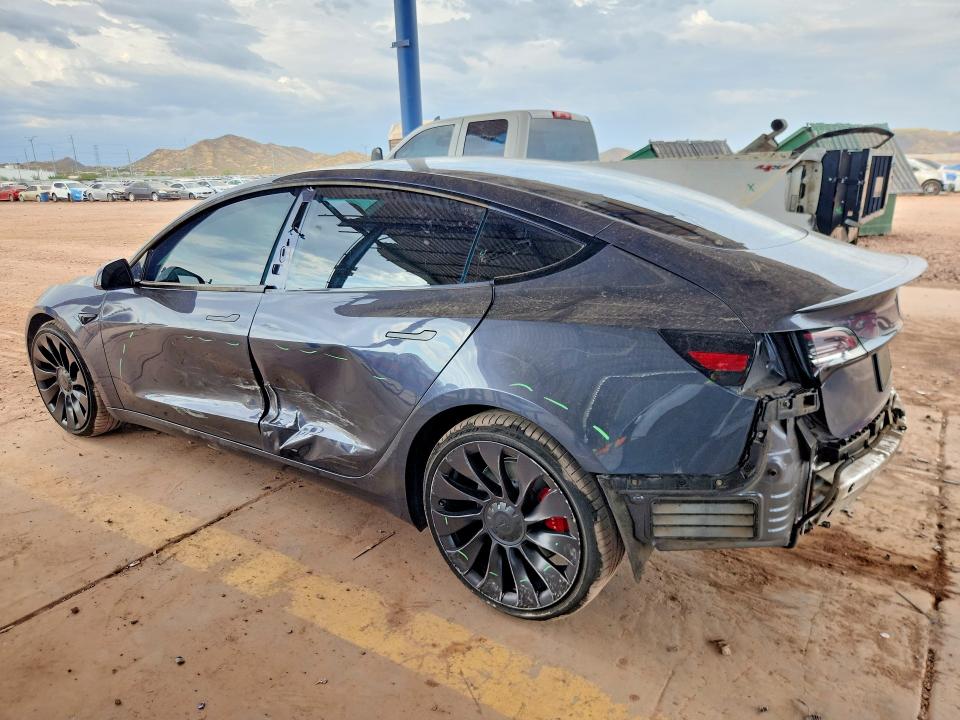 2022 Tesla Model 3 VIN 5YJ3E1EC3NF177285 COPART salvage auction — SIDE, Salvage Title, sold $1,100 on 2026-07-21 (photo 2)