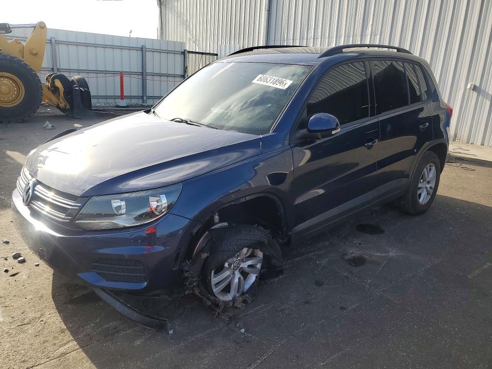 2016 Volkswagen Tiguan VIN WVGAV7AX1GW539109 COPART salvage auction — FRONT END, Fl - Cert Of Title Slvg Rebuildable, sold $1,000 on 2026-07-22 (photo 1)
