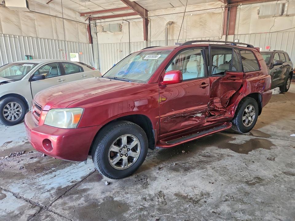 2007 Toyota Highlander VIN JTEGP21A670129010 COPART salvage auction — SIDE, Wi - Junked Vehicle Bill Of Sale, sold $525 on 2026-07-27 (photo 1)