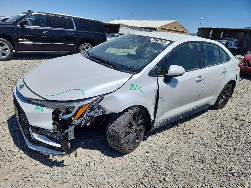 2023 Toyota Corolla VIN JTDS4MCEXP3516757 COPART salvage auction — FRONT END, Co - Public - Salvage Title, sold $675 on 2026-07-28 (photo 1)