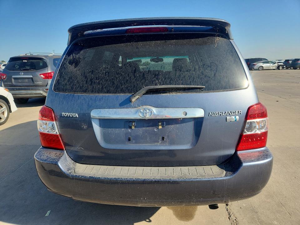 2006 Toyota Highlander hybrid VIN JTEDW21A660016405 COPART salvage auction — MINOR DENT/SCRATCHES, TX - CERTIFICATE OF TITLE, sold $925 on 2026-07-21 (photo 6)