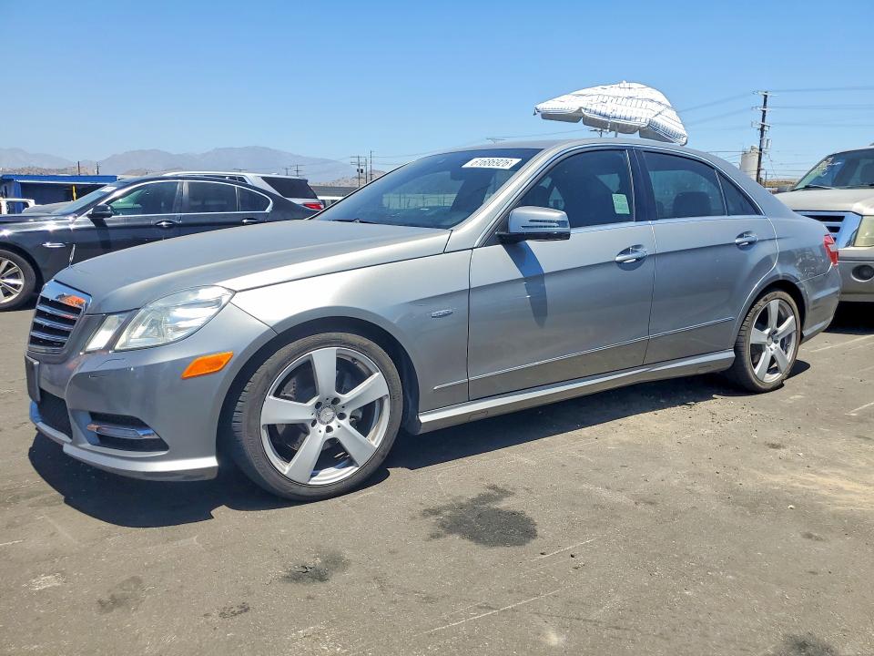 2012 Mercedes-benz E-klasse VIN WDDHF5KBXCA608836 COPART salvage auction — FRONT END, Ca - Cert Of Title-Salvaged, sold $250 on 2026-07-22 (photo 1)