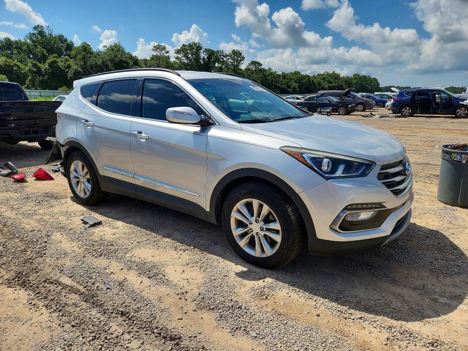 2017 Hyundai Santa fe VIN 5XYZU3LA4HG380743 COPART salvage auction — REAR END, Al - Cert Of Title-Salvage Title, sold $2,950 on 2026-07-14 (photo 4)