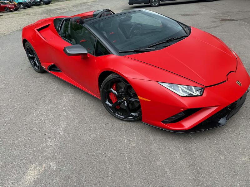2023 Lamborghini Huracan VIN ZHWUT5ZF9PLA21574 COPART salvage auction — NORMAL WEAR, Pa - Cert Of Salvage-R=Reconstructe (P), sold $196,000 on 2026-08-07 (photo 1)