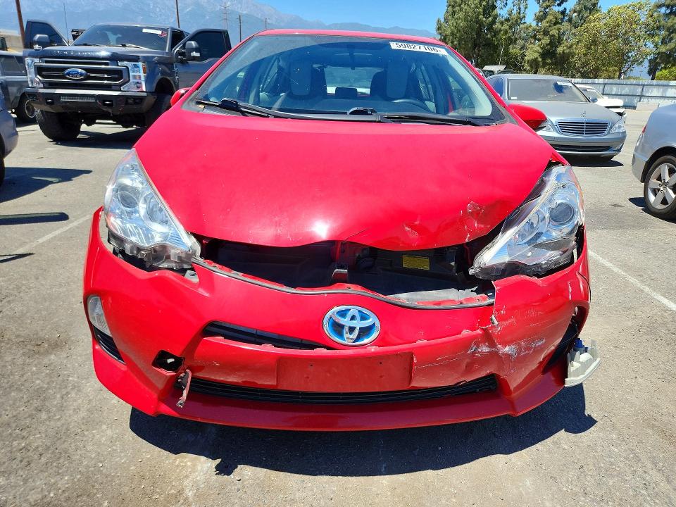 2014 Toyota Prius VIN JTDKDTB37E1076516 COPART salvage auction — FRONT END, Ca - Salvage Certificate, sold $325 on 2026-07-28 (photo 5)