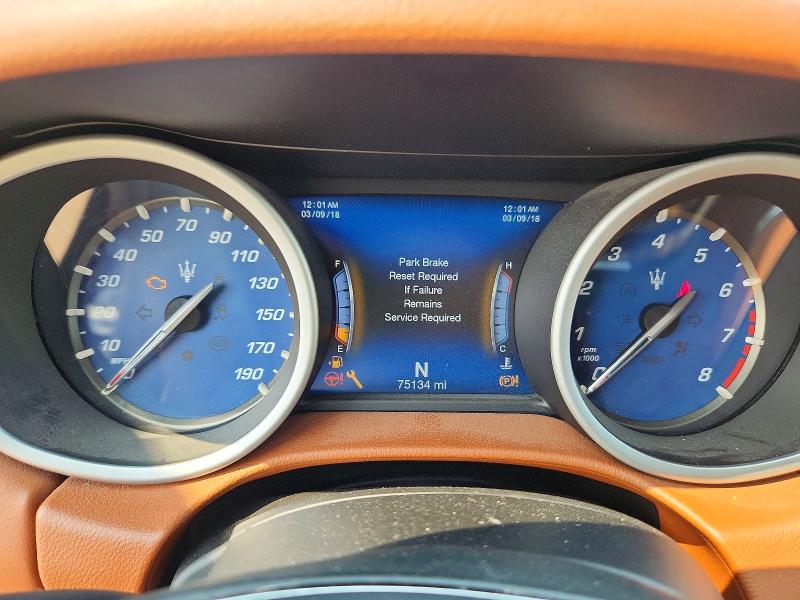 2018 Maserati Ghibli VIN ZAM57YTAXJ1286239 COPART salvage auction — REAR END, MI - DEALER ONLY CLEAN TITLE, sold $1,750 on 2026-07-31 (photo 9)