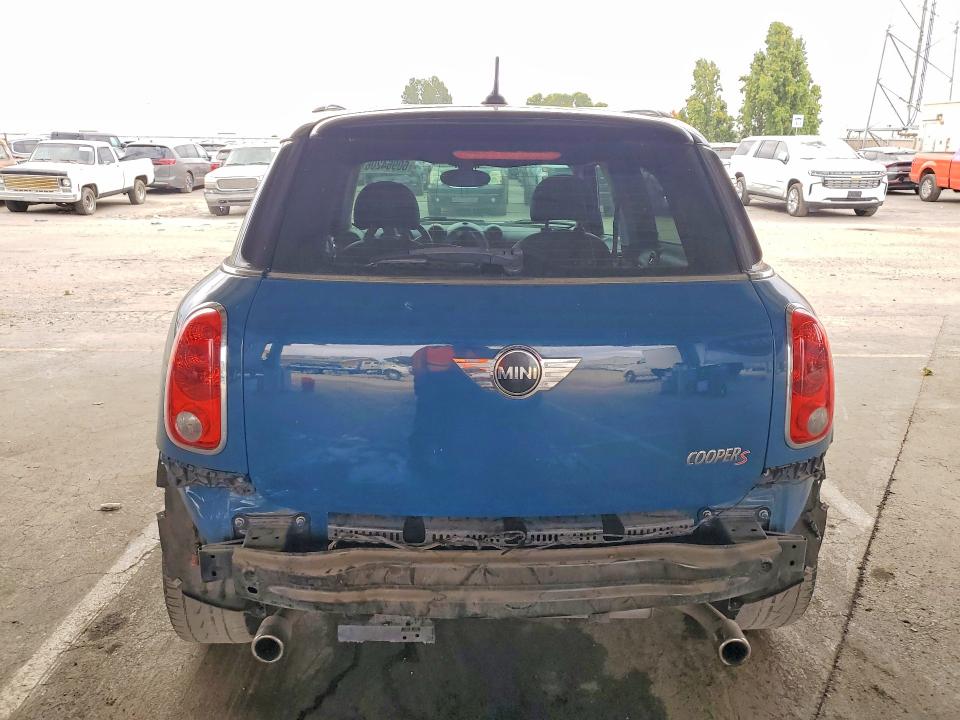 2011 Mini Cooper VIN WMWZC3C57BWL80362 COPART salvage auction — REAR END, Ca - Salvage Certificate, sold $725 on 2026-08-06 (photo 6)