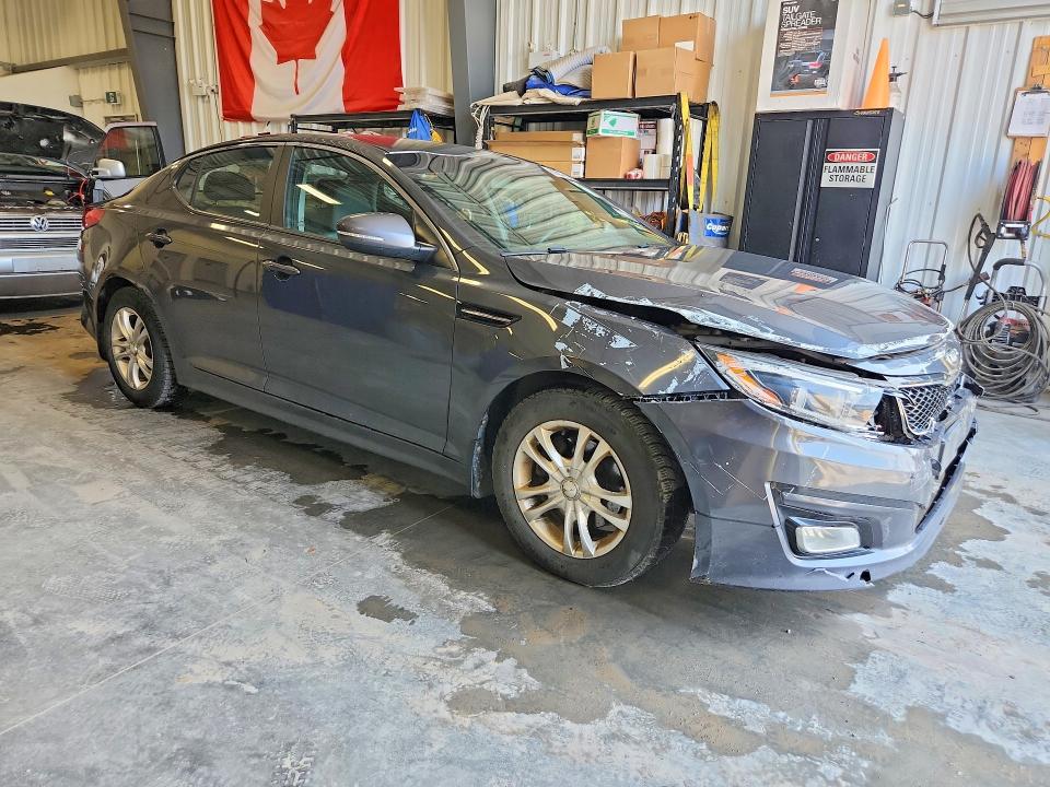 2015 Kia Optima VIN KNAGM4A73F5625801 COPART salvage auction — FRONT END, On - Permit No Brand - Unfit, sold $400 on 2026-07-30 (photo 4)