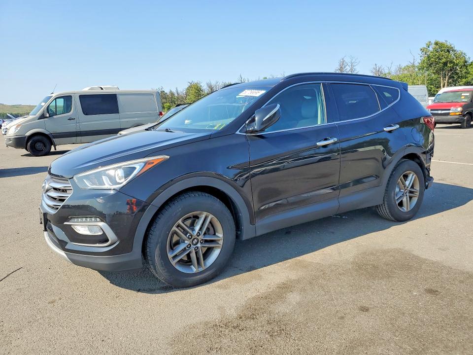 2018 Hyundai Santa fe VIN 5XYZUDLB8JG541714 COPART salvage auction — REAR END, Ny - Mv-907A Salvage Certificate, sold $4,550 on 2026-07-20 (photo 1)