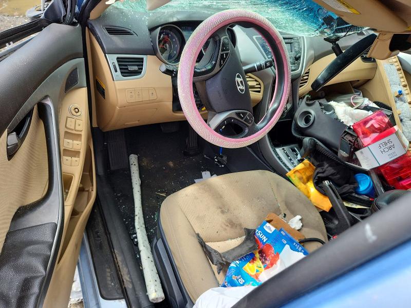2013 Hyundai Elantra VIN KMHDH4AE4DU753231 COPART salvage auction — ROLLOVER, Md - Cert Of Salvage > 75% Damage, sold $225 on 2026-07-21 (photo 8)