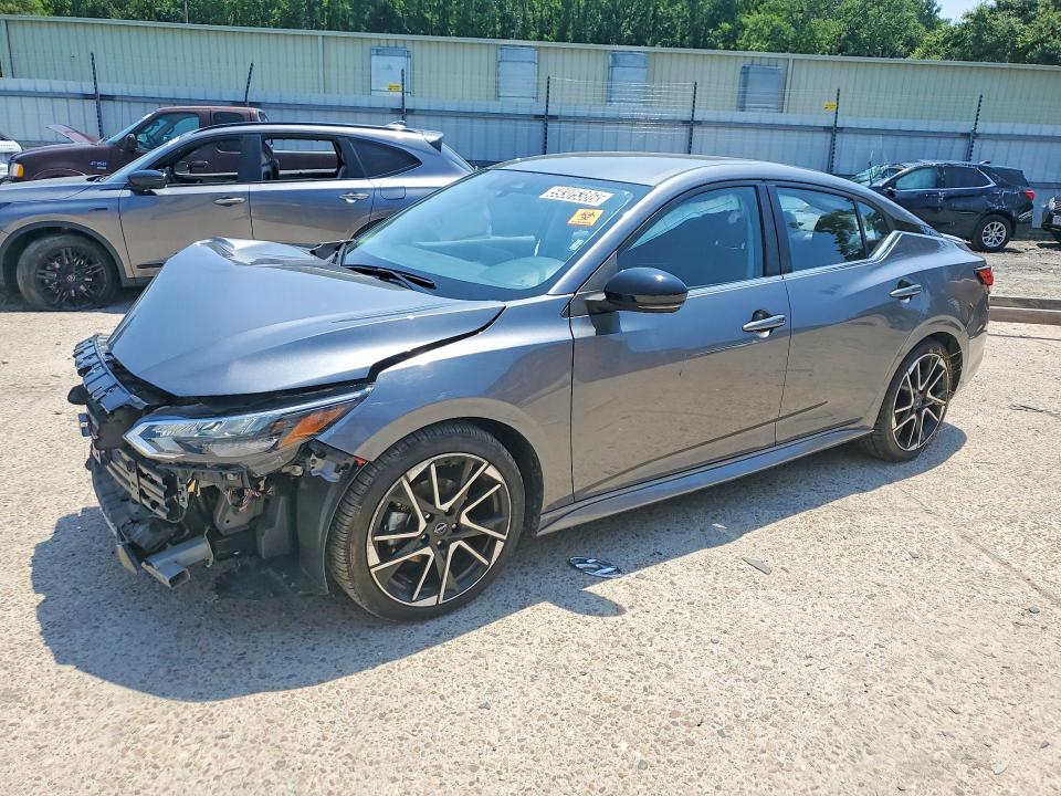 2025 Nissan Sentra VIN 3N1AB8DV0SY309059 COPART salvage auction — FRONT END, In - Cert Of Title-Salvage Title (P), sold $4,700 on 2026-07-06 (photo 1)