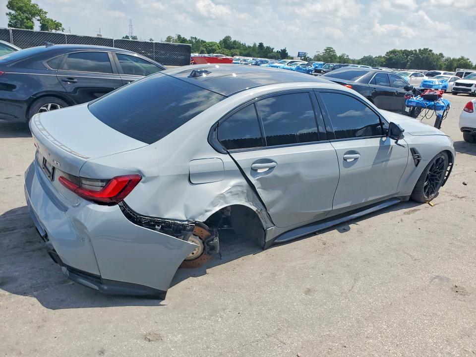 2024 BMW M3 VIN WBS53AY00RFS39123 COPART salvage auction — REAR END, FL - CERT OF TITLE SLVG REBUILDABLE, sold $35,250 on 2026-08-27 (photo 3)