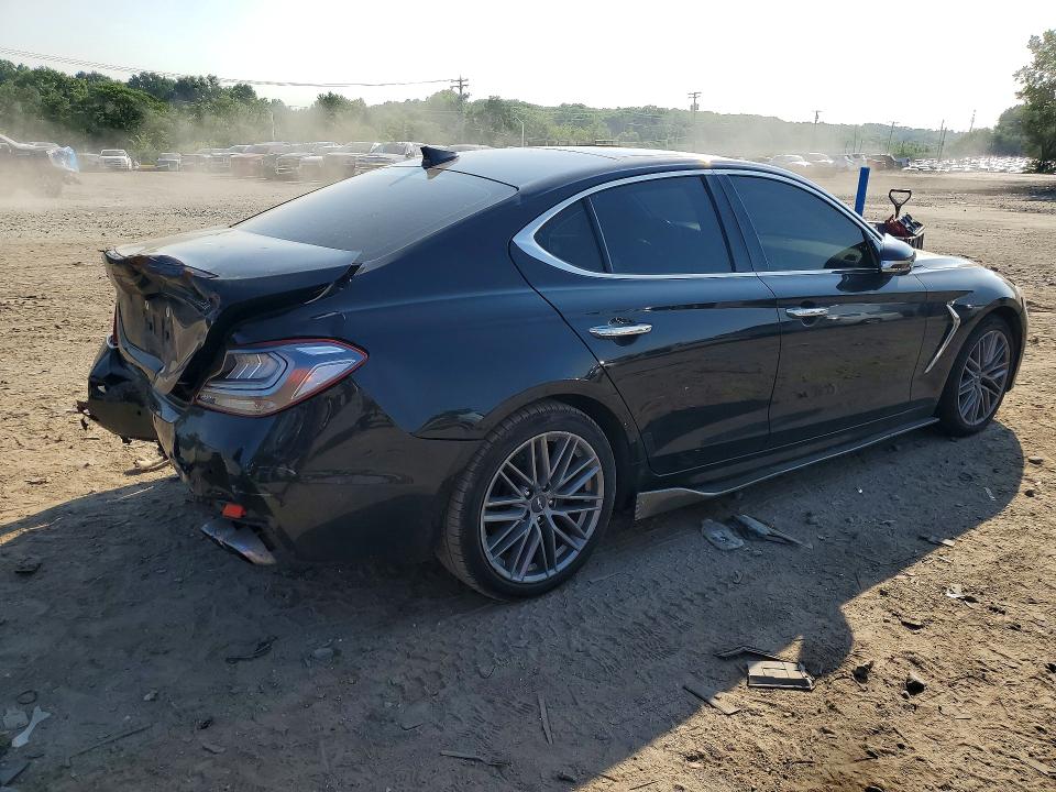 2021 Genesis G70 VIN KMTG34LA2MU070729 COPART salvage auction — REAR END, MD - CERT OF SALVAGE > 75% DAMAGE (P), sold $2,150 on 2026-07-23 (photo 3)