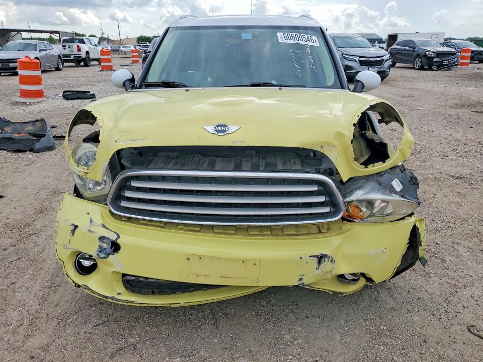 2011 Mini Cooper VIN WMWZB3C57BWM01472 COPART salvage auction — FRONT END, TX - SALVAGE VEHICLE TITLE (P), sold $650 on 2026-07-16 (photo 5)