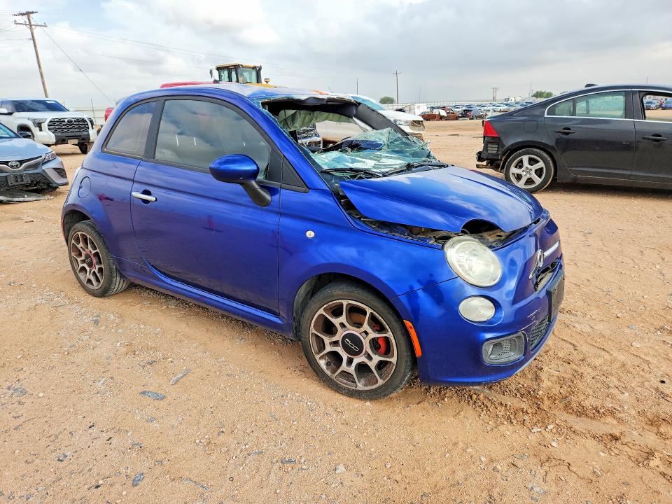 2012 Fiat 500 VIN 3C3CFFBR7CT119668 COPART salvage auction — ALL OVER, Tx - Salvage Vehicle Title, sold $200 on 2026-08-12 (photo 4)