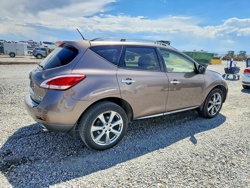 2013 Nissan Murano VIN JN8AZ1MW8DW309110 COPART salvage auction — HAIL, CO - CERTIFICATE OF TITLE, sold $1,000 on 2026-07-30 (photo 3)