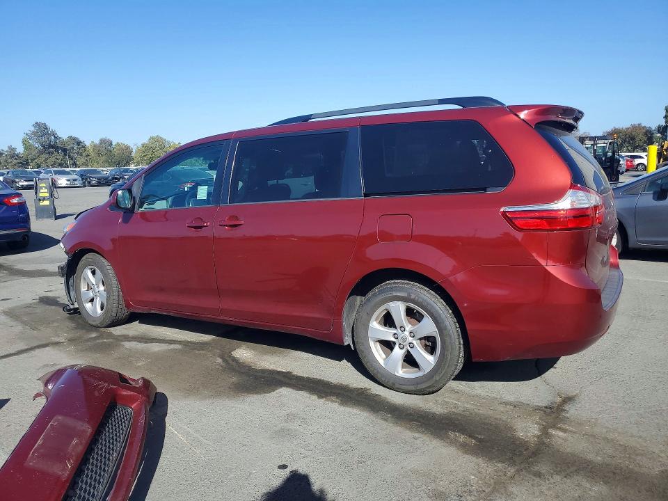 2015 Toyota Sienna VIN 5TDKK3DCXFS601057 COPART salvage auction — FRONT END, CA - SALVAGE CERTIFICATE, sold $1,050 on 2026-07-24 (photo 2)