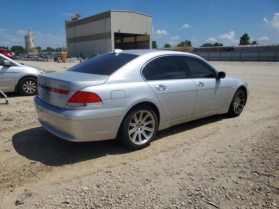 2005 BMW 7 series VIN WBAGL63565DP75562 COPART salvage auction — HAIL, MO - DEALER ONLY CLEAN TITLE, sold $500 on 2026-08-04 (photo 3)