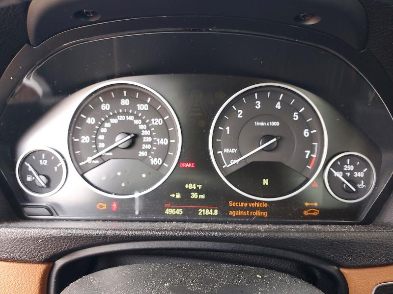 2015 BMW 3er VIN WBA3B5C51FF963424 COPART salvage auction — WATER/FLOOD, Al - Cert Of Title-Flood Salvage, sold $900 on 2026-07-14 (photo 9)