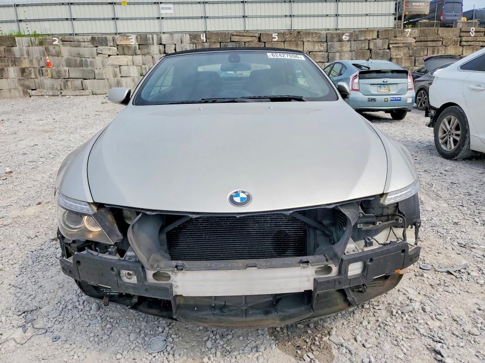 2008 BMW 6 series VIN WBAEB53538CX62461 COPART salvage auction — FRONT END, Ky - Cert Of Title-Salvage, sold $550 on 2026-07-31 (photo 5)