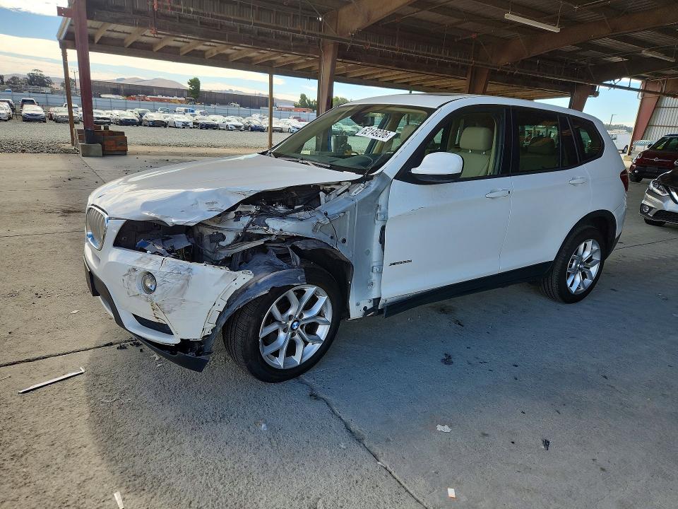 2013 BMW X3 VIN 5UXWX7C5XDL979583 COPART salvage auction — FRONT END, Ca - Salvage Certificate, sold $550 on 2026-07-30 (photo 1)
