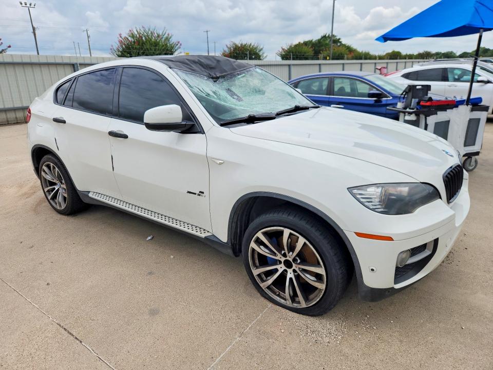 2014 BMW X6 VIN 5UXFG2C55E0K41762 COPART salvage auction — ROOF, TX - SALVAGE VEHICLE TITLE (P), sold $1,300 on 2026-07-16 (photo 4)