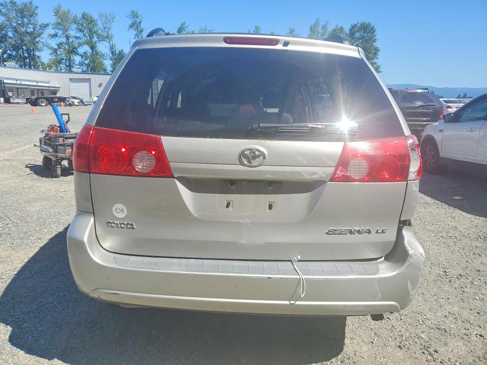2006 Toyota Sienna VIN 5TDZA23C16S460974 COPART salvage auction — ROLLOVER, WA - BILL OF SALE, sold $350 on 2026-07-27 (photo 6)