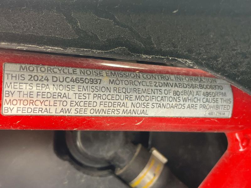 2024 Ducati Supersport VIN ZDMVABDS6RB006370 COPART salvage auction — FRONT END, DC - CERTIFICATE OF TITLE, sold $6,800 on 2026-07-09 (photo 9)