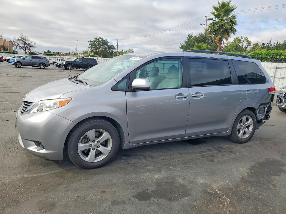 2013 Toyota Sienna VIN 5TDKK3DC2DS284159 COPART salvage auction — REAR END, CA - SALVAGE CERTIFICATE, sold $2,550 on 2026-07-28 (photo 1)