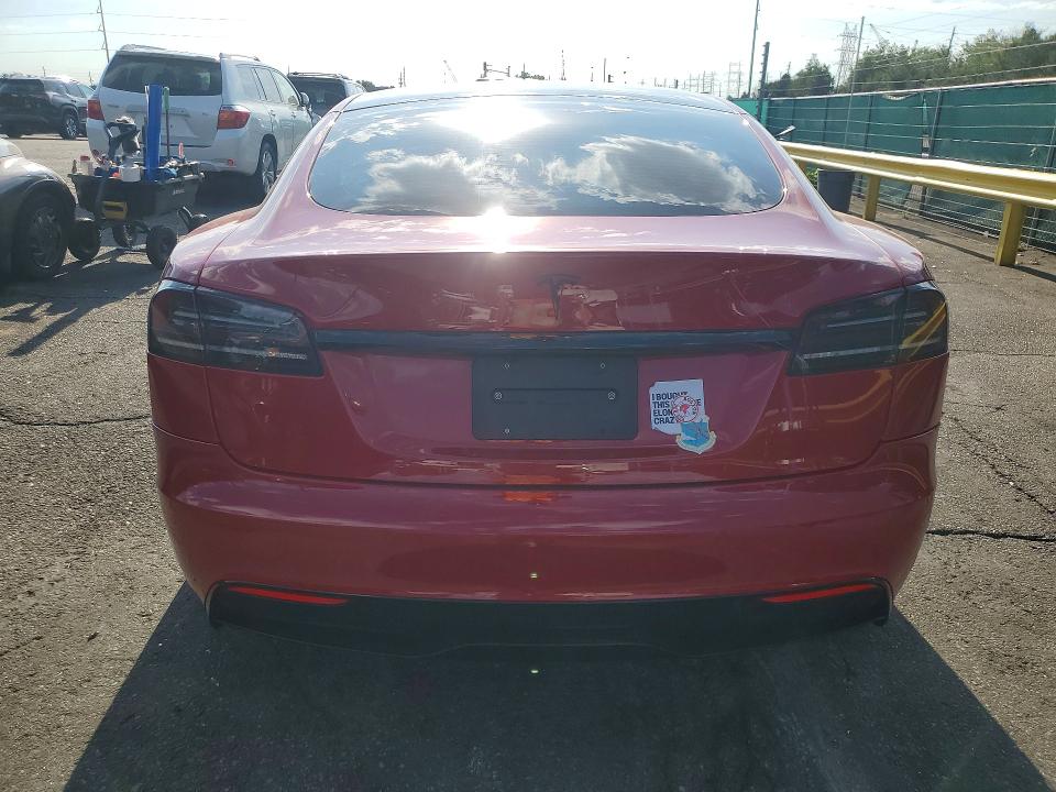 2022 Tesla Model s VIN 5YJSA1E52NF487971 COPART salvage auction — FRONT END, Co - Public - Salvage Title, sold $9,100 on 2026-08-04 (photo 6)