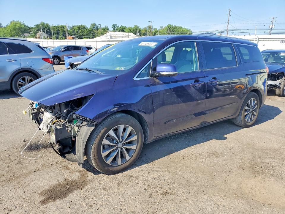 2018 Kia SEDONA VIN KNDMC5C17J6365218 COPART salvage auction — FRONT END, Pa - Certificate Of Salvage, sold $2,750 on 2026-07-31 (photo 1)