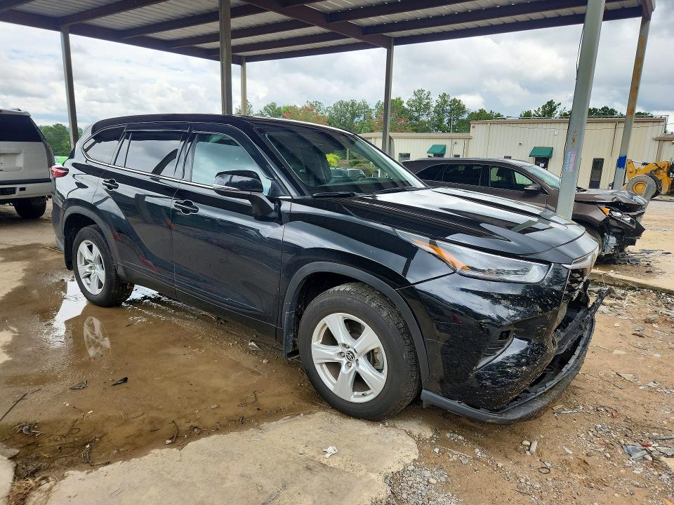 2021 Toyota Highlander VIN 5TDBZRBH4MS095655 COPART salvage auction — FRONT END, Al - Cert Of Title-Salvage Title, sold $5,800 on 2026-07-28 (photo 4)