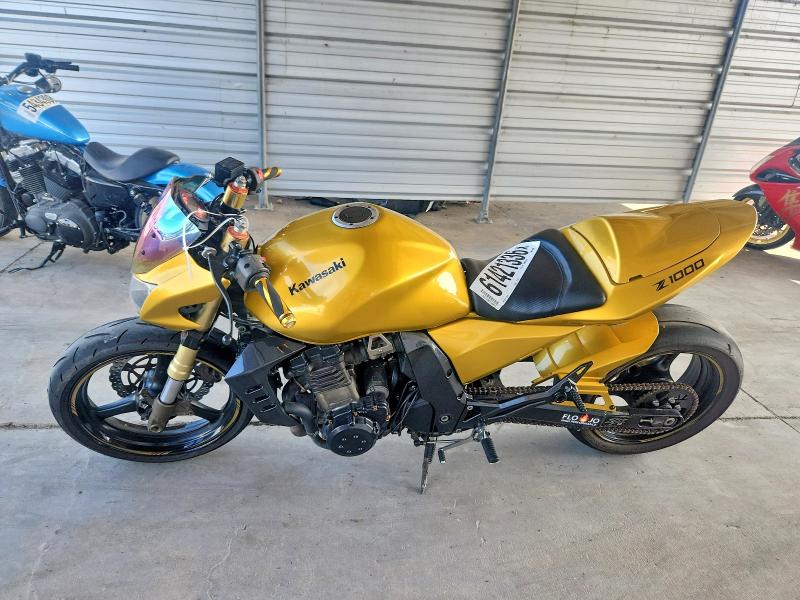 2003 Kawasaki Zr1000 VIN JKAZRCA143A011419 COPART salvage auction — NORMAL WEAR, TX - CERTIFICATE OF TITLE, sold $1,050 on 2026-07-30 (photo 3)