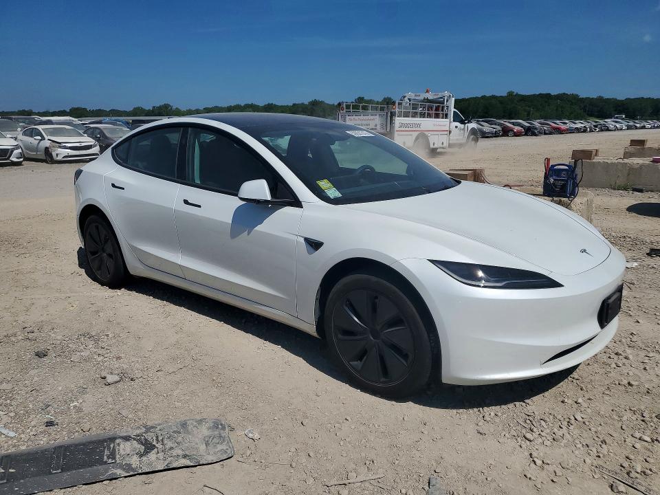 2024 Tesla Model 3 VIN 5YJ3E1EA7RF717550 COPART salvage auction — HAIL, Mo - Salvage Certificate Of Title, sold $16,700 on 2026-09-01 (photo 4)
