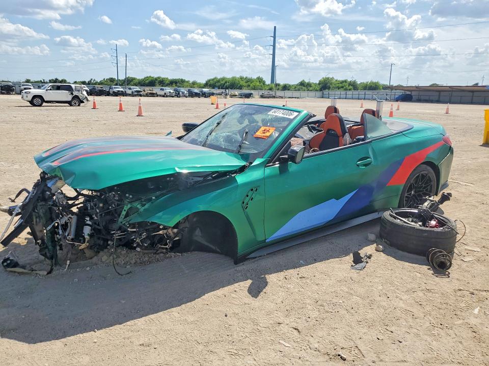 2024 BMW M4 VIN WBS33BA06RCP30112 COPART salvage auction — FRONT END, Tx - Salvage Vehicle Title, sold $15,100 on 2026-09-02 (photo 1)