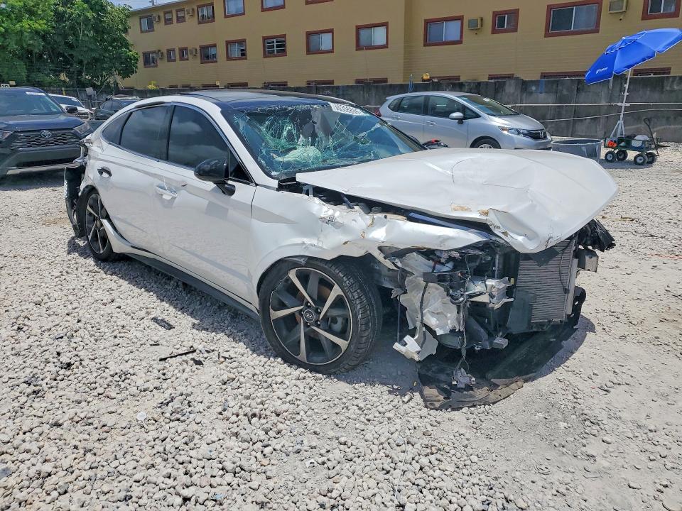 2022 Hyundai Sonata VIN KMHL44J20NA240915 COPART salvage auction — FRONT END, Fl - Certificate Of Destruction, sold $125 on 2026-07-21 (photo 4)