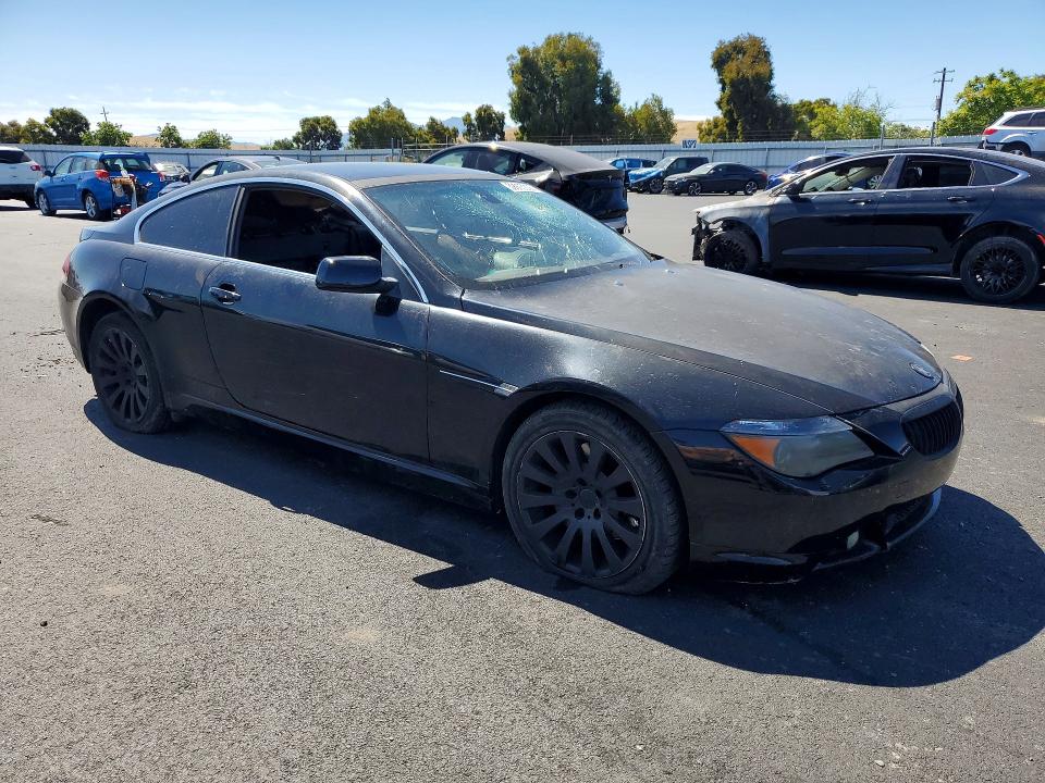 2004 BMW 6 series VIN WBAEH73404B189097 COPART salvage auction — VANDALISM, CA - SALVAGE CERTIFICATE, sold $175 on 2026-07-20 (photo 4)