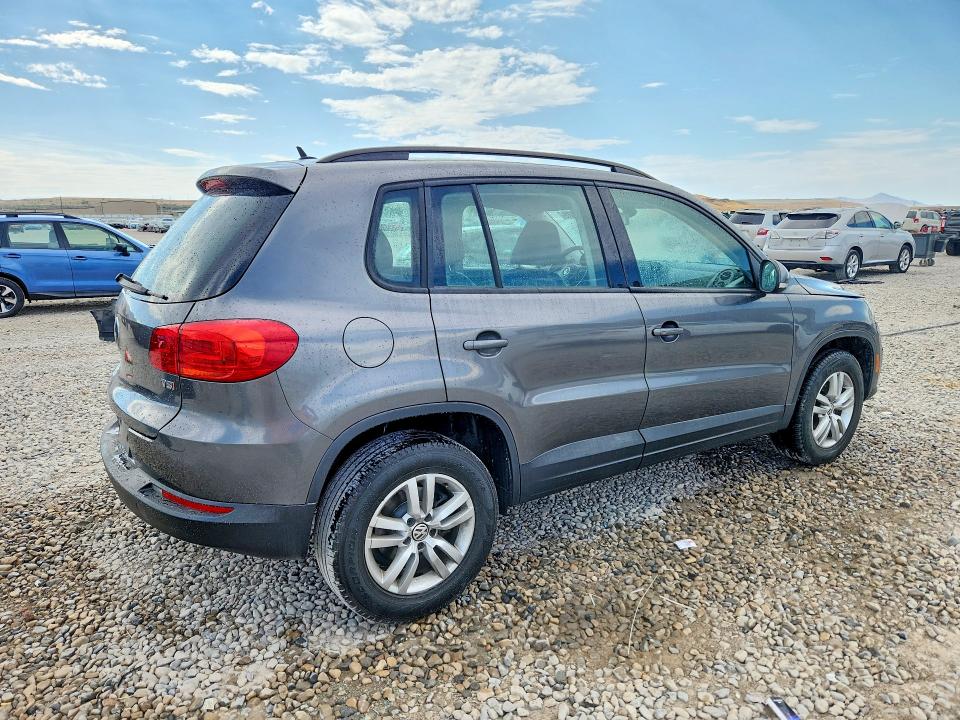 2016 Volkswagen Tiguan VIN WVGAV7AX6GW593649 COPART salvage auction — FRONT END, Ut - Salvage Certificate, sold $1,300 on 2026-08-21 (photo 3)