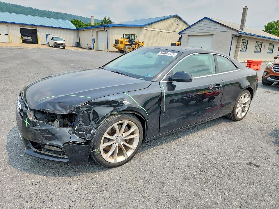 2013 Audi A5 VIN WAULFAFR5DA070324 COPART salvage auction — FRONT END, Pa - Certificate Of Salvage, sold $2,100 on 2026-07-28 (photo 1)