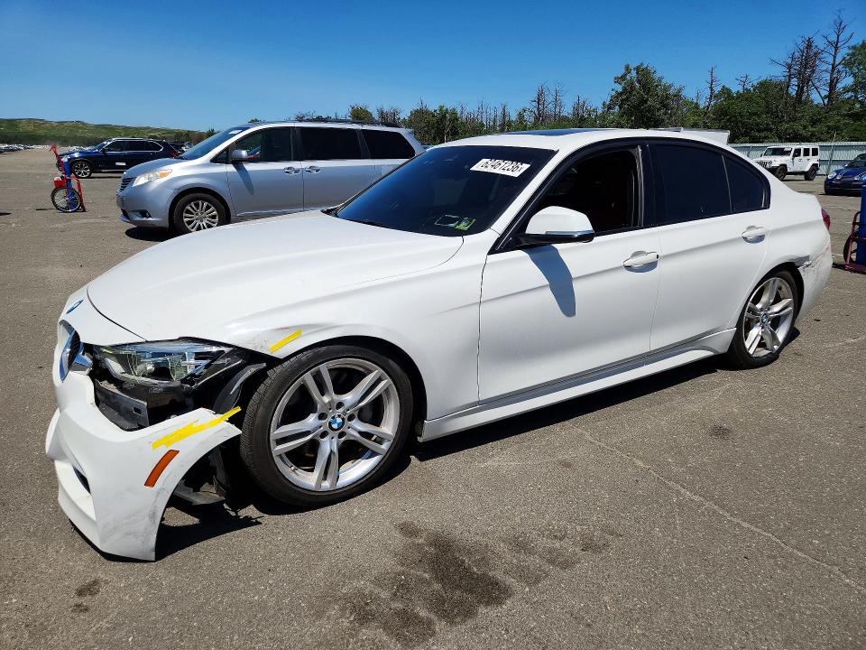 2018 BMW 3er VIN WBA8D9G57JNU71299 COPART salvage auction — FRONT END, NY - MV-907A SALVAGE CERTIFICATE, sold $450 on 2026-07-29 (photo 1)
